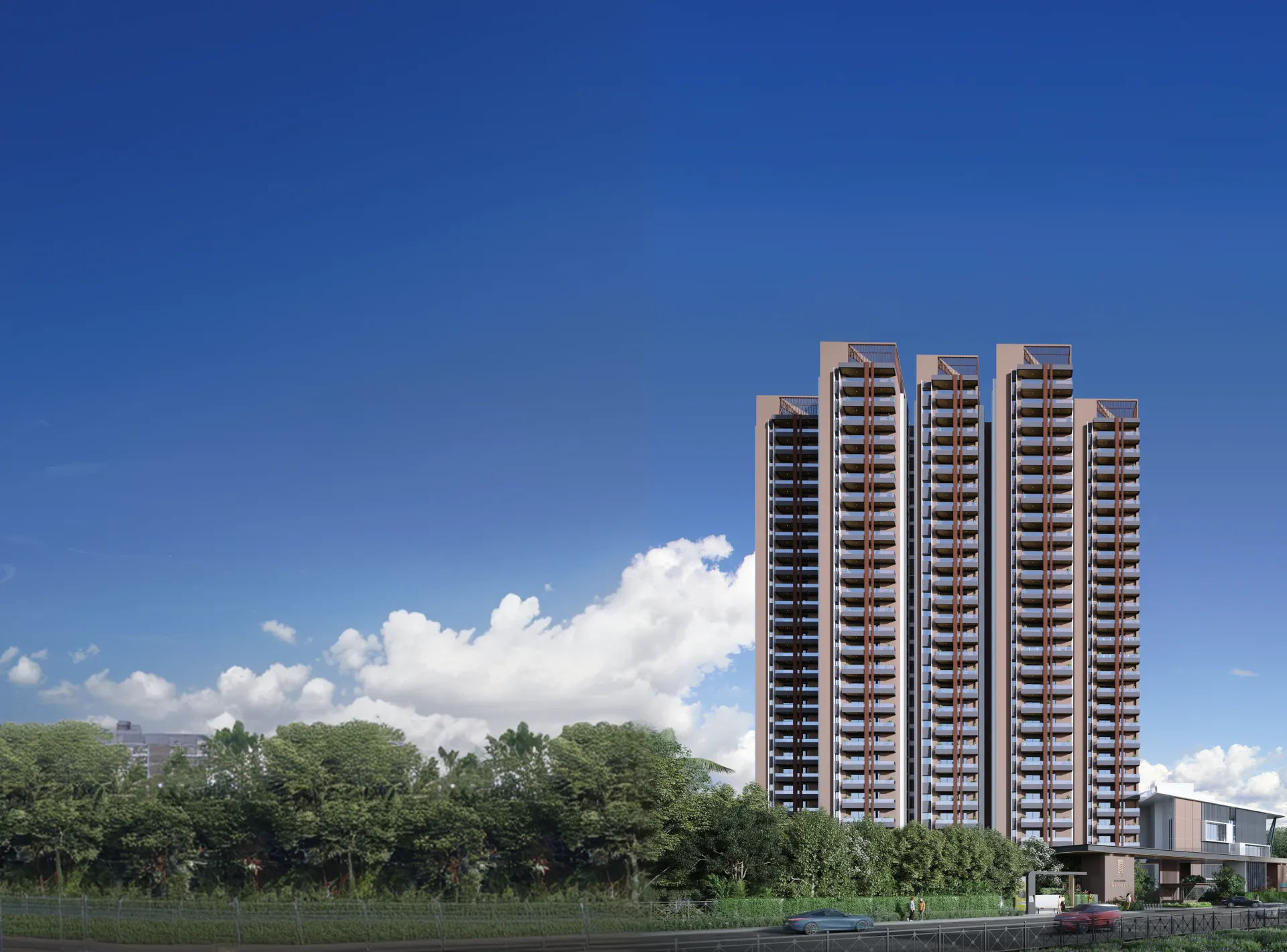 Residential tower exterior view